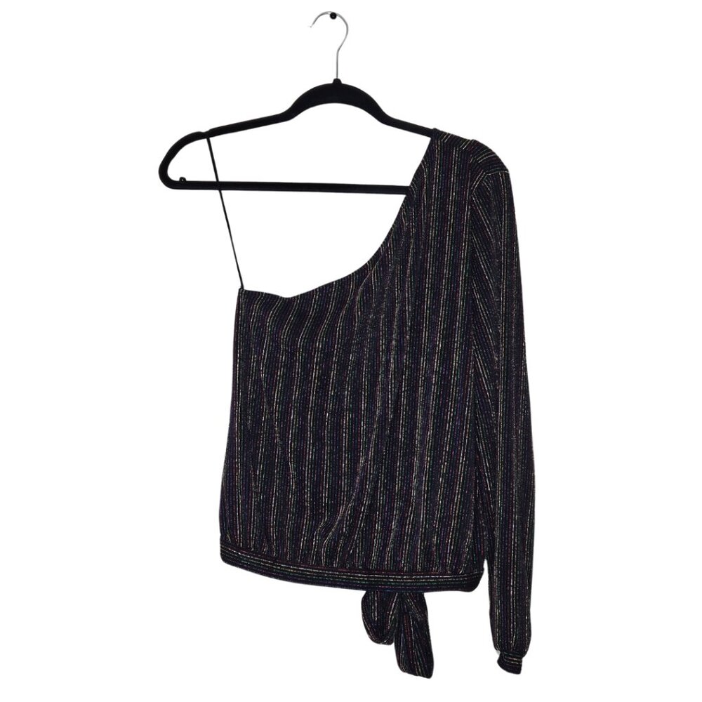 Express Striped One Shoulder Blouse
